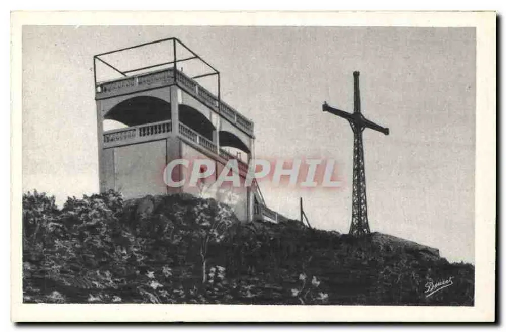 Lourdes - Das Observatorium und die Kreuz am Pic du Jer — Edition P. Doucet - Vorderseite