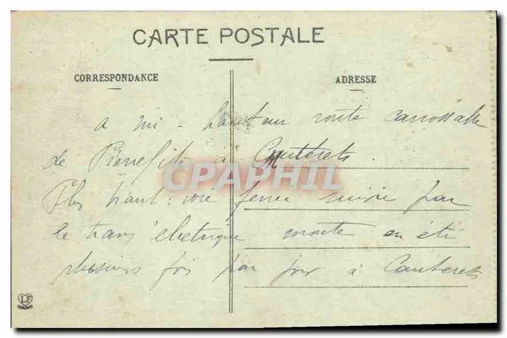 Pierrefitte — Allgemeiner Blick — Straße und Tunnel — Les Hautes-Pyrénées — Lassouche Frères, Toulouse - Rückseite