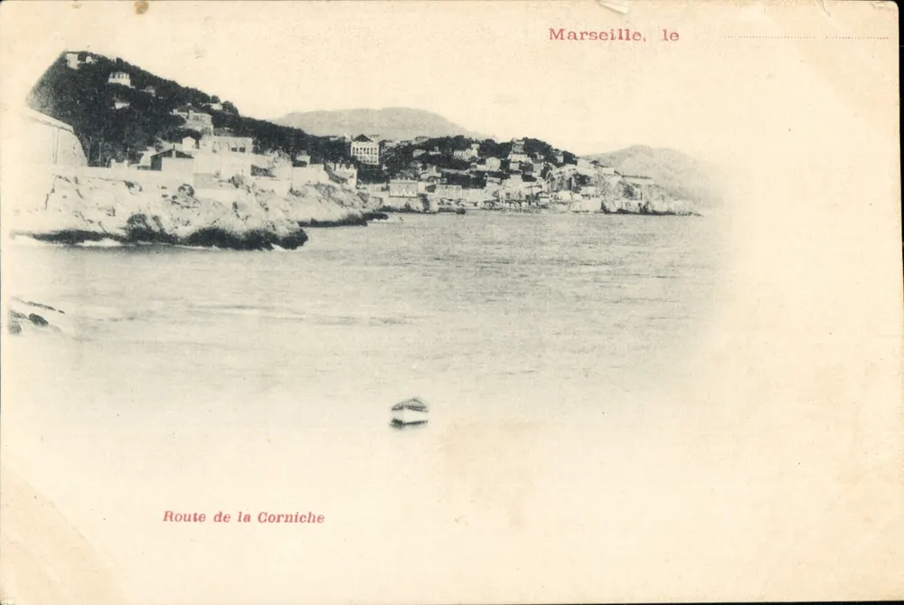 Marseille, a Corniche — Rua da Corniche — editor desconhecido, n° de série 13 - Frente