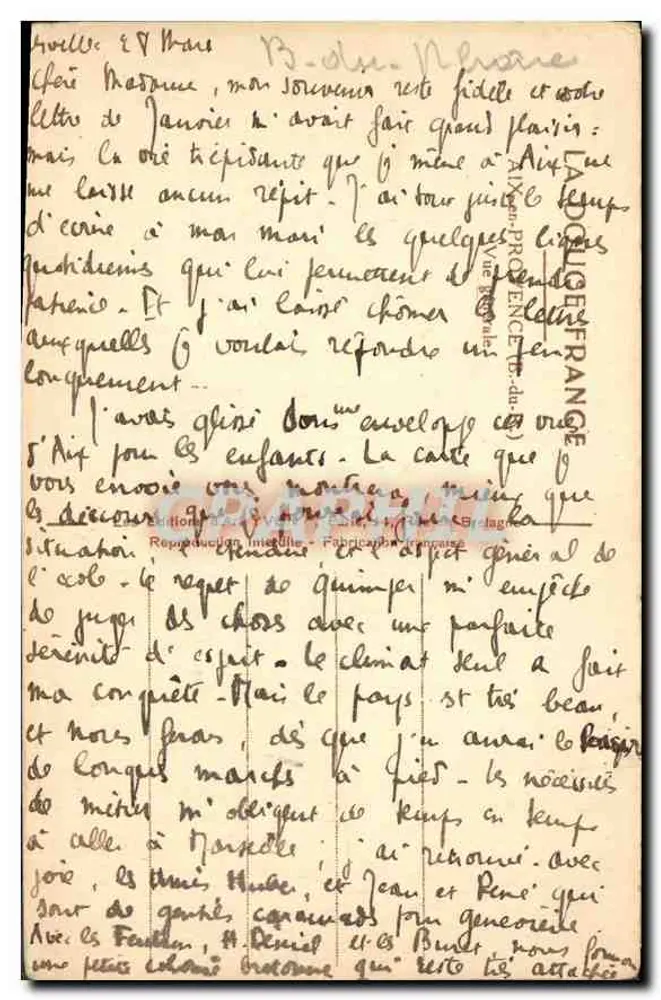 Luftansicht von Grasse — Verlag W. Wonn, n° 17 - Rückseite