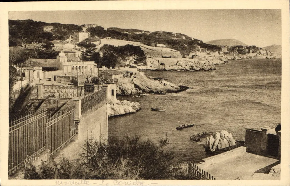 Marselha - A Corniche — Visão panorâmica — Edição d'Art YVON, Paris - Frente