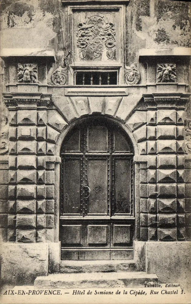 Aix-en-Provence — Hôtel de Simiane de la Cépède — Tavelle, Verleger, Rue Chastel 1. - Vorderseite