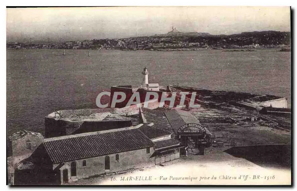 Marveille - Vista Panorâmica tirada do Castelo de If - BR-1516 - Frente