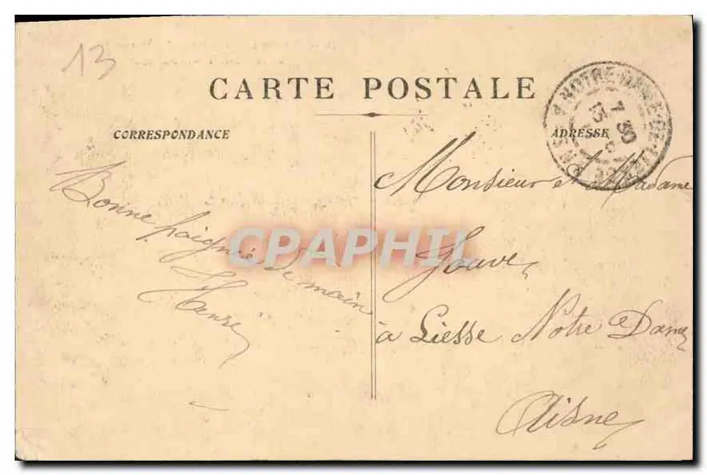 Marseille - Ausfahrt vom Vieux Port und der Pont Transbordeur — unbekannter Verlag, Nr. 16 - Rückseite