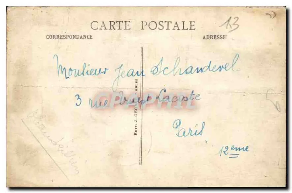 ARLES - Die Arenen und die Ebene von Montmajour — Nr. 104 — Verlag J. Géographie - Rückseite