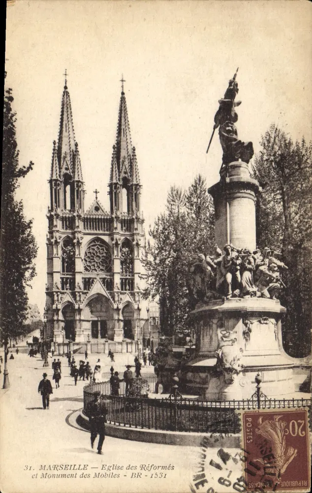 Marseille — Église des Réformés und Monument des Mobiles - BR - 1331 - Vorderseite