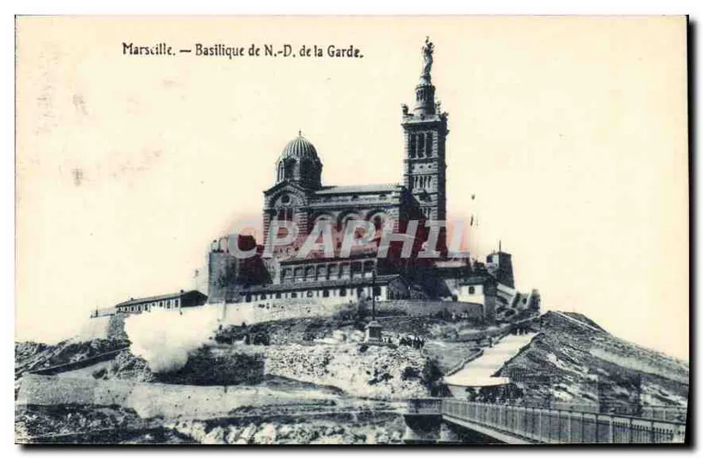 Marseille — Basílica N.-D. da Guarda — editor não identificado - Frente
