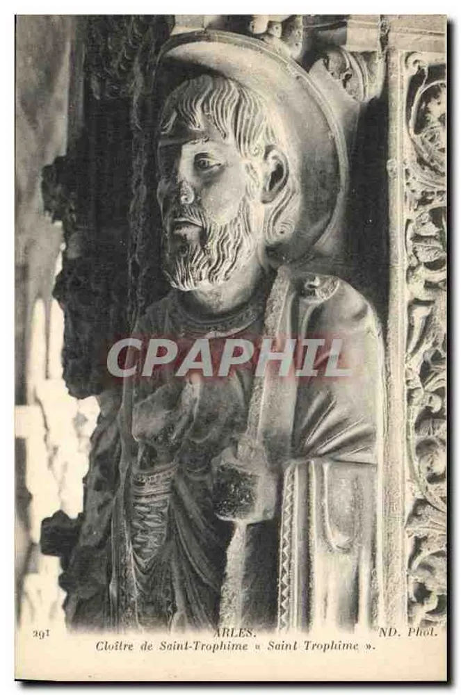 Cloître de Saint-Trophime — Estátua de São Trophime — ND. Fot. - Frente