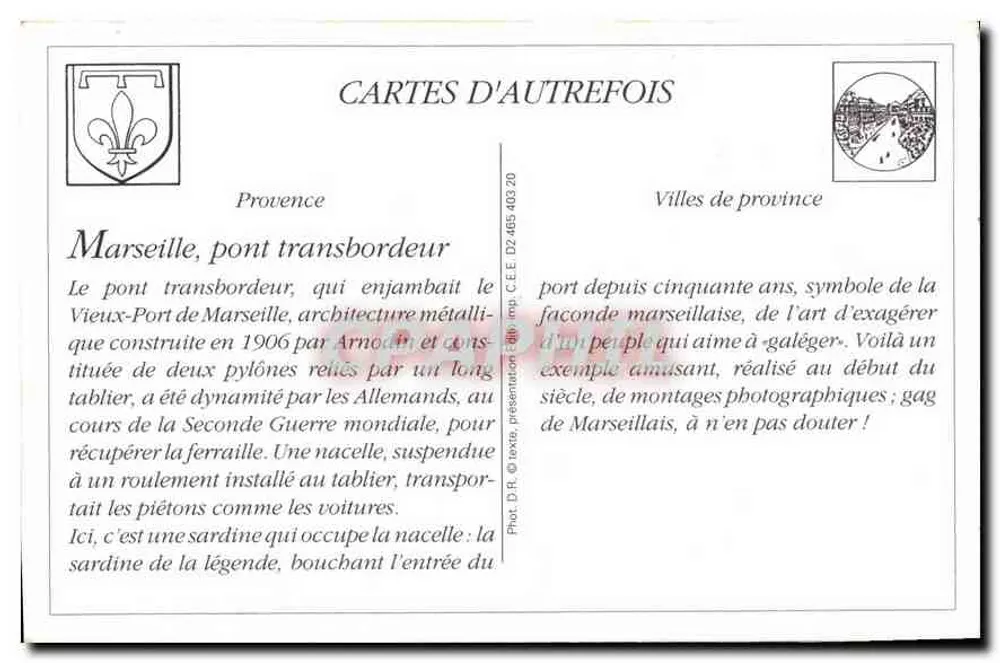 Marselha, ponte transbordadora — arquitetura metálica — Foto Douvre, Ed. 22 rue Parillon, Marselha - Verso