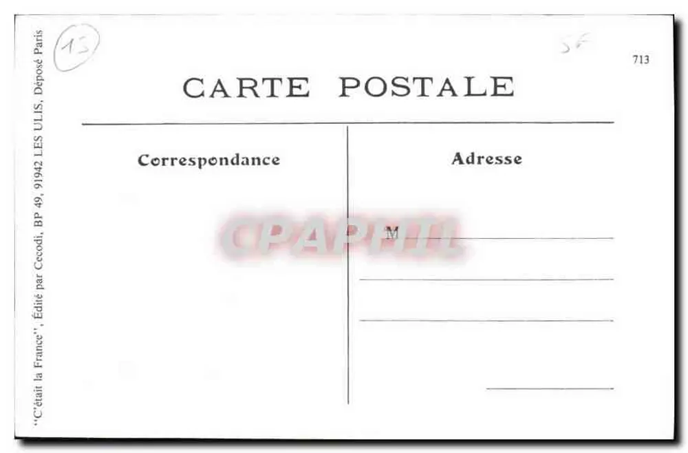 Itineranter Limonadenverkäufer — Types Marseillais n°982 — Édition du Magasin Général - Rückseite