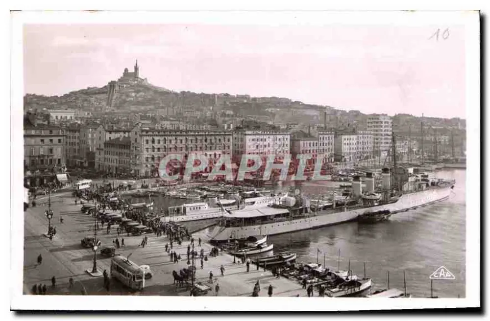 Marseille — Quai des Belges und N.D. de la Garde — C.A.P. Strasbourg - Vorderseite