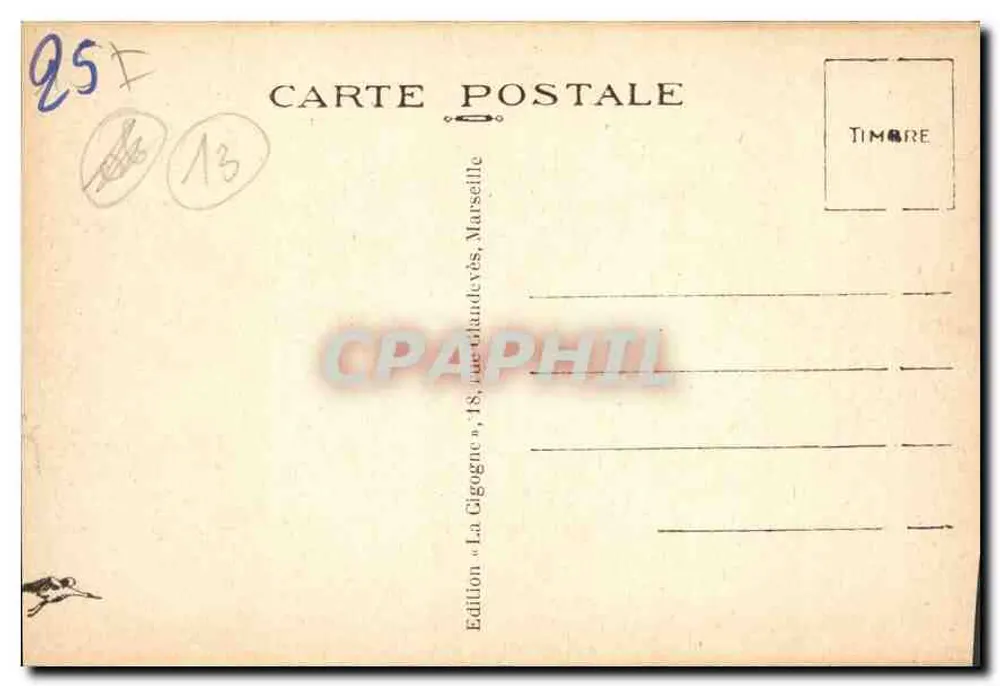 Marselha — A Corniche — O Profeta — Edição « A Coruja » - Verso