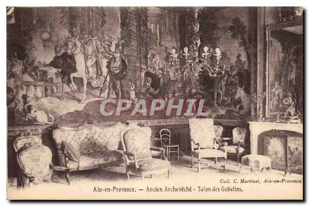 Aix-en-Provence — Ehemaliges Erzbistumsarchiv — Salon des Gobelins — Sammlung C. Martinet, Aix-en-Provence - Vorderseite