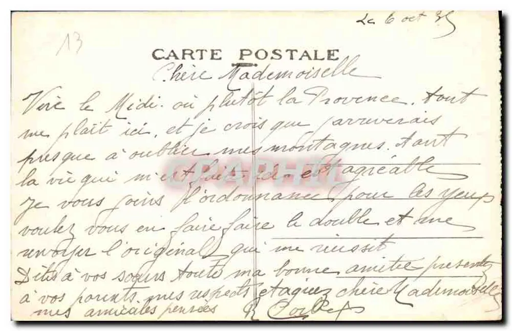 Marseille — Le Quai du Port — unbekannter Verlag, Nr. 4 - Rückseite