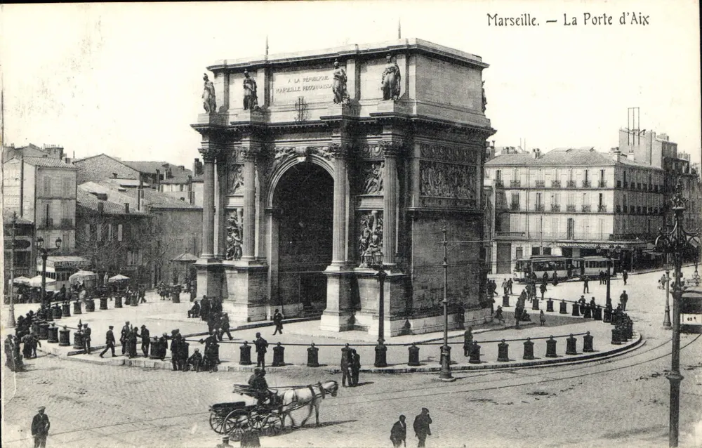 Marseille — A Porta de Aix — editor não identificado, n° de série 489 - Frente