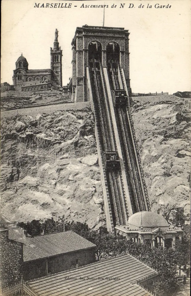 Marseille - Elevadores de N.D. da Guarda — Edição das Novas Galerias - Frente