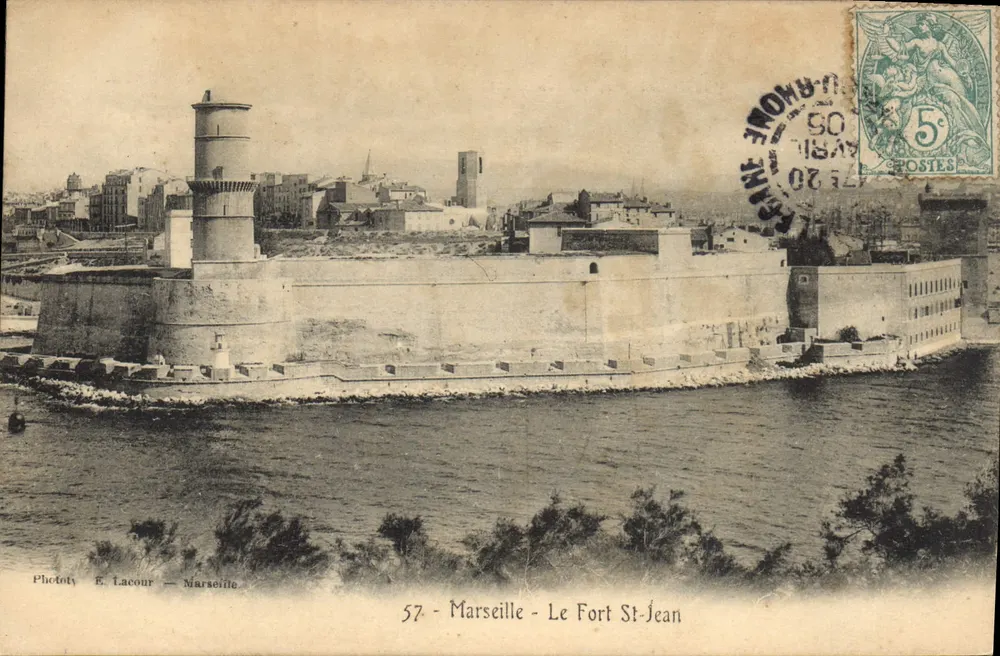 Marselha - O Forte St-Jean — Fototipia E. Lacour, n°57 - Frente