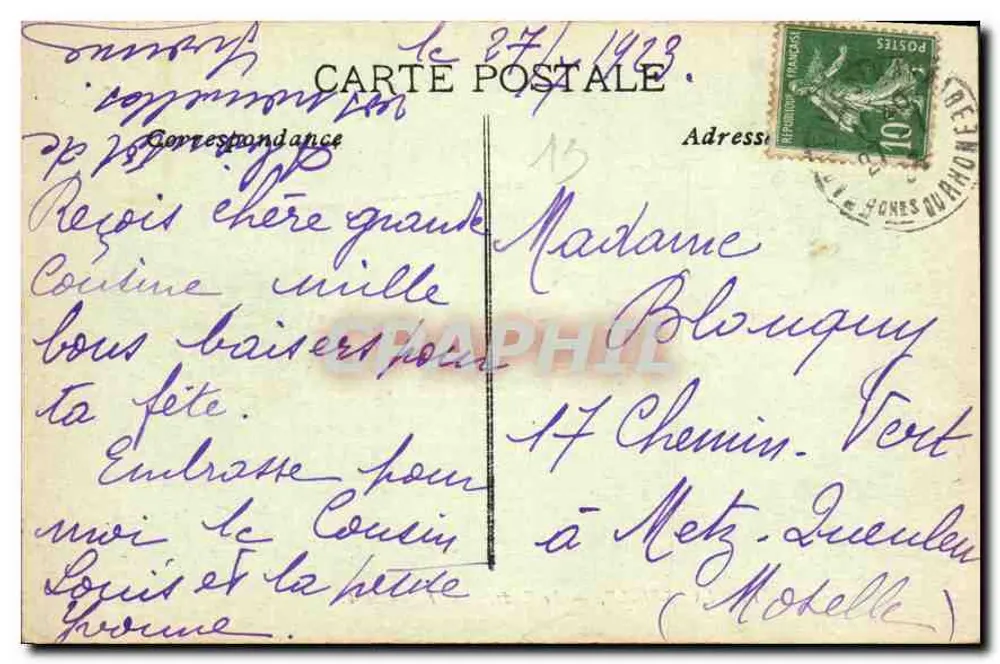 Marseille — O Castelo de If — MM. - Verso