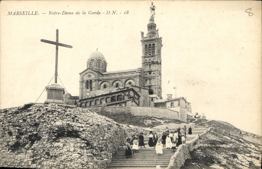 MARSEILLE — Ansicht der Notre-Dame de la Garde — D.N. - 18 - Vorderseite