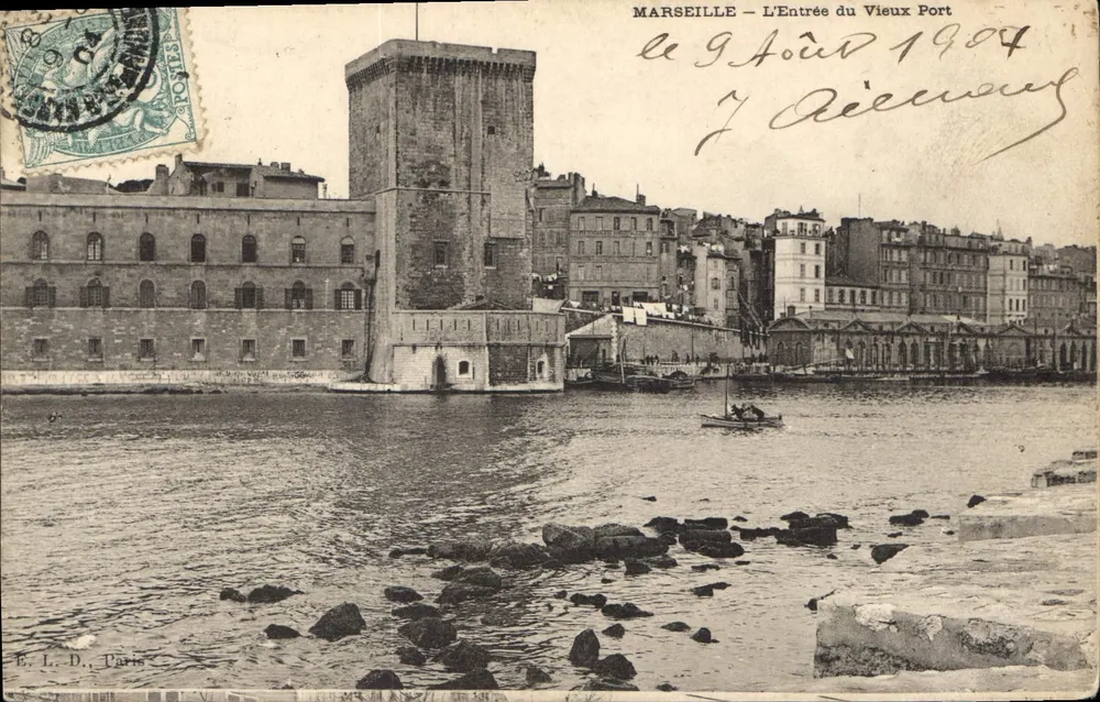 Marseille — Ansicht des Alten Hafens — E. L. D., Paris - Vorderseite