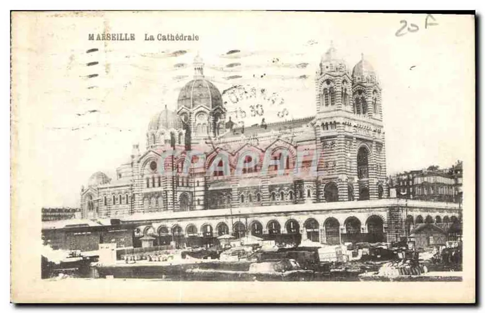 Marseille — A Catedral — editor desconhecido, número de série 20A - Frente