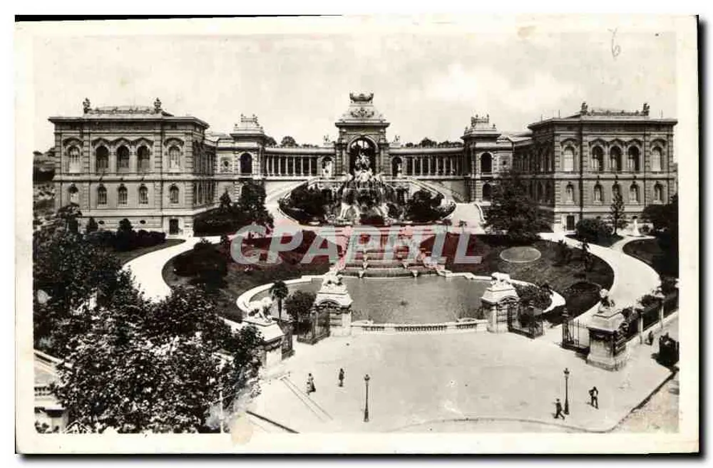 O Palácio Longchamp — Marselha — editor 'Real-Photo' P. Strasbour - Frente