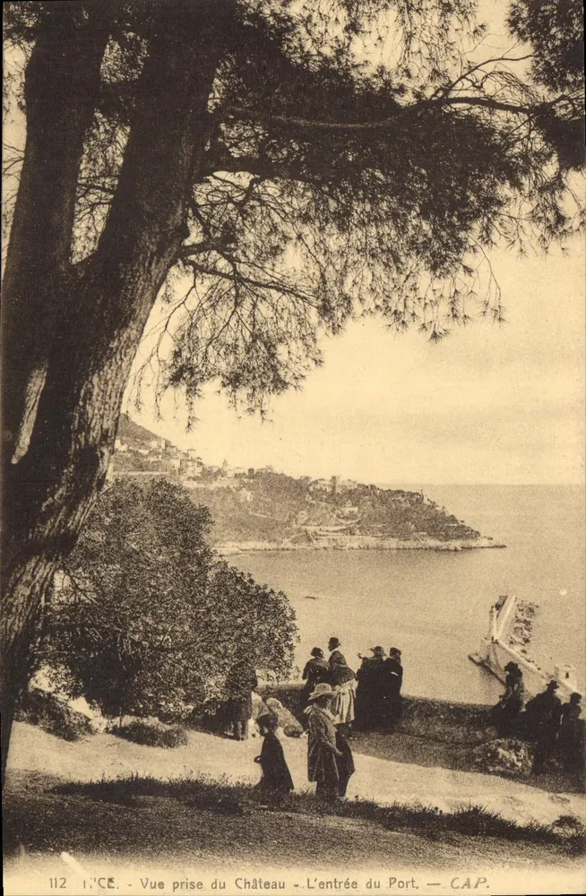 Die Insel — Aussicht vom Schloss — Eingang zum Hafen — CAP. — Nr. 112 - Vorderseite
