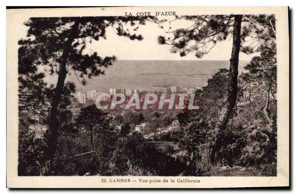 Cannes — Aussicht von der Californien — Manet Éditeur, n°22 - Vorderseite