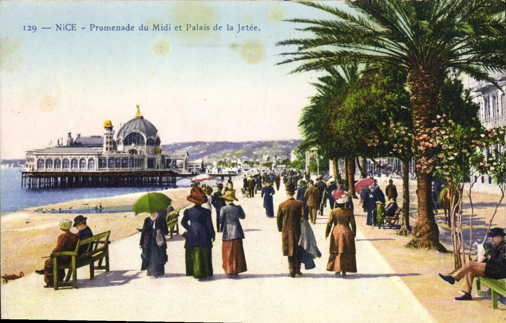 NICE — Promenade do Meio-Dia e Palácio da Jetée — Edição Giletta, n°129 - Frente