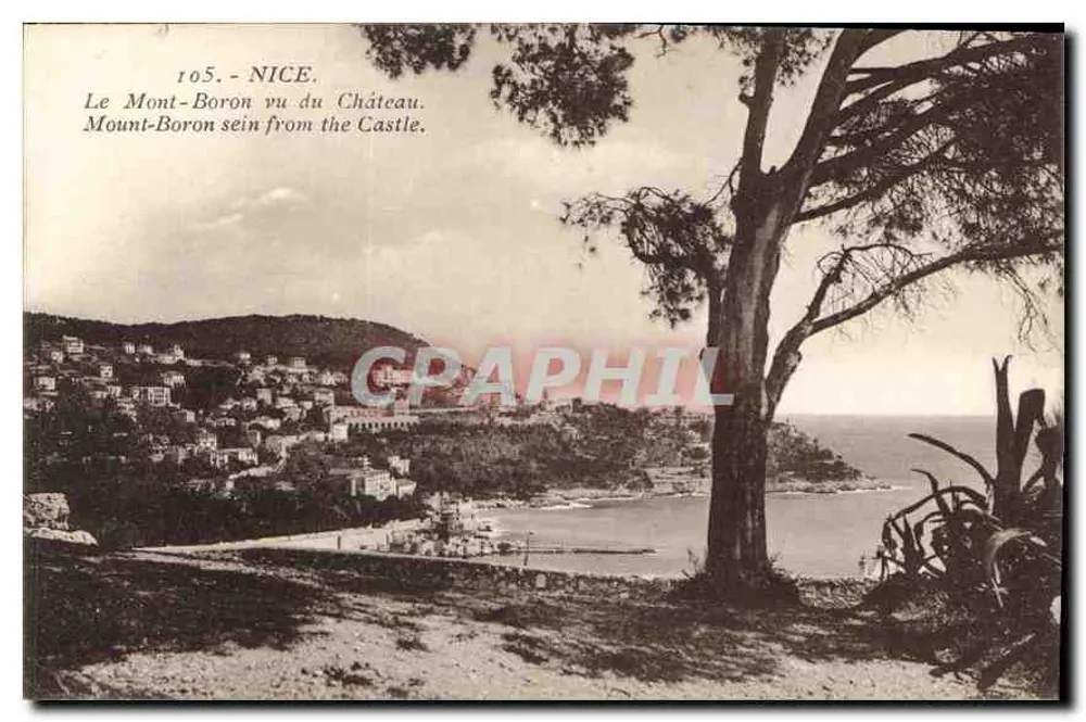 Nice - A Vista do Monte Boron do Castelo — série 105, editor não identificado - Frente