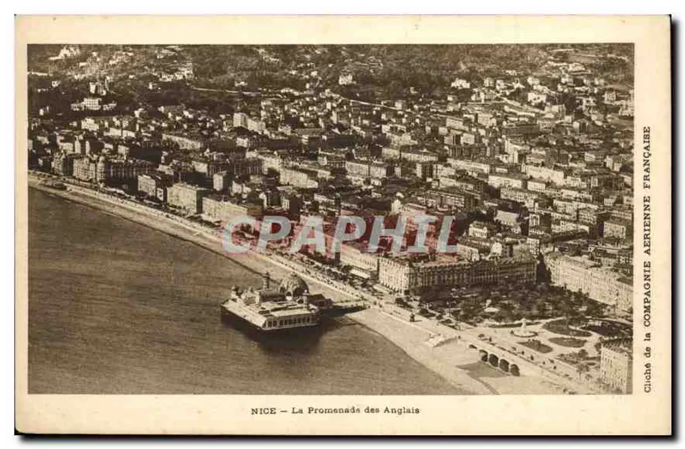 NICE — La Promenade des Anglais — cliché da Compagnie Aérienne Française - Frente