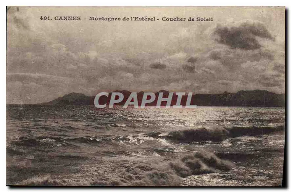 CANNES - Montanhas do Estérel - Pôr do Sol — Editor GLETTA, n°401 - Frente