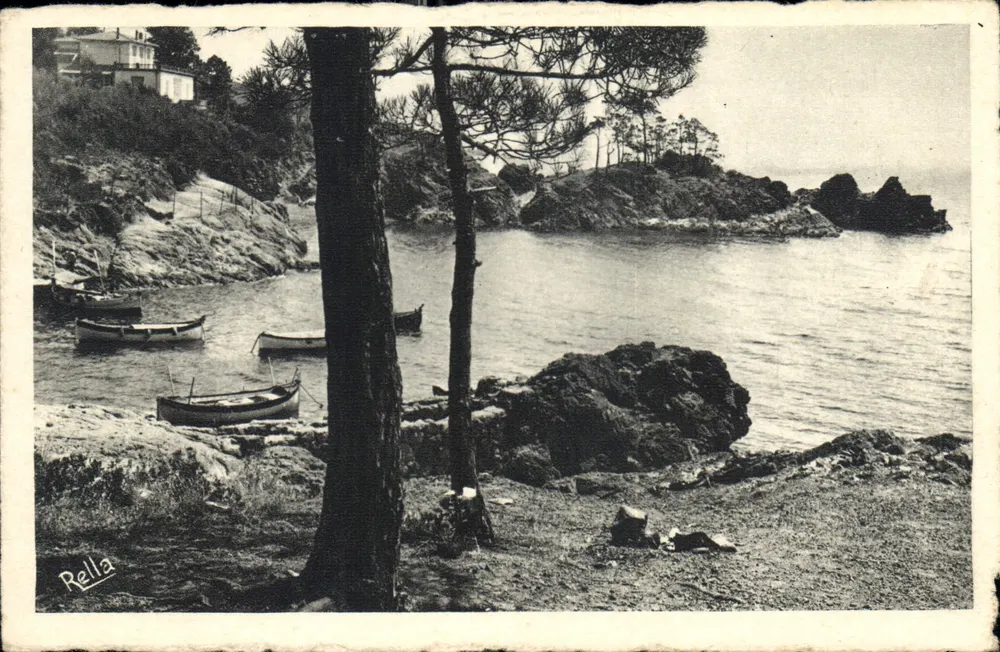 Die Goldene Promenade — Miramar d'Esterel, Strand von Figueirette — Sammlung Rella 'Die Côte d'Azur' - Vorderseite