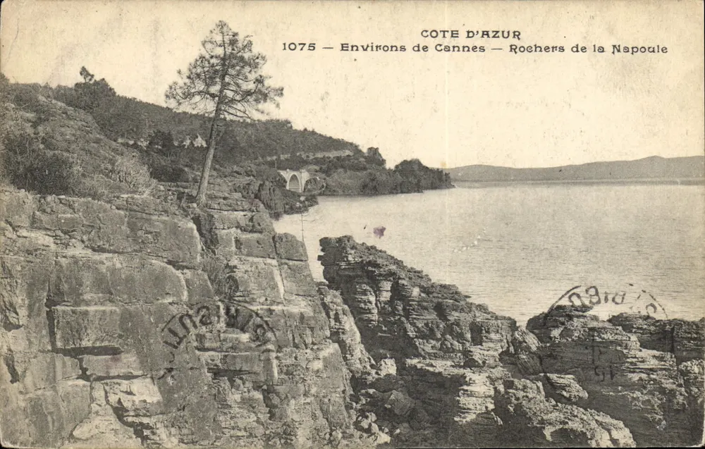 Côte d'Azur — Umgebung von Cannes — Felsen von La Napoule — Nr. 1075 - Vorderseite