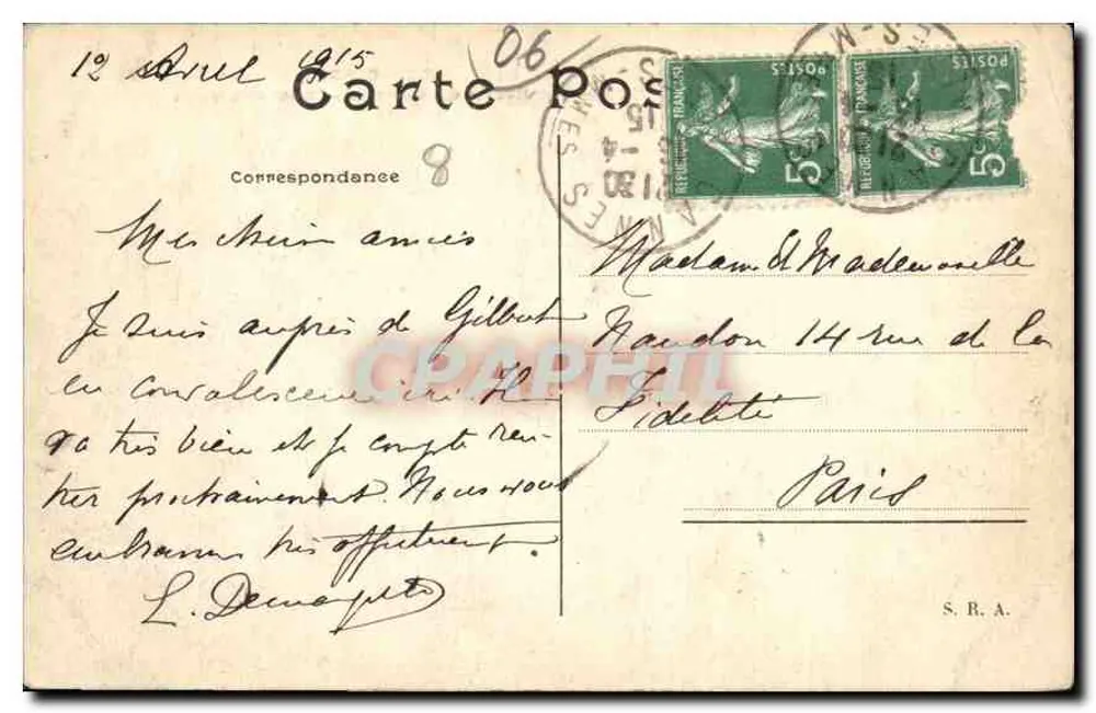 Côte d'Azur — Umgebung von Cannes — Felsen von La Napoule — Nr. 1075 - Rückseite