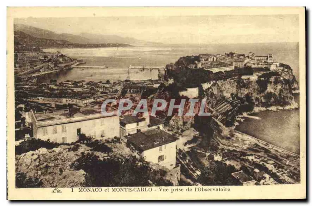 Monaco und Monte-Carlo — Aufnahme vom Observatorium - Vorderseite