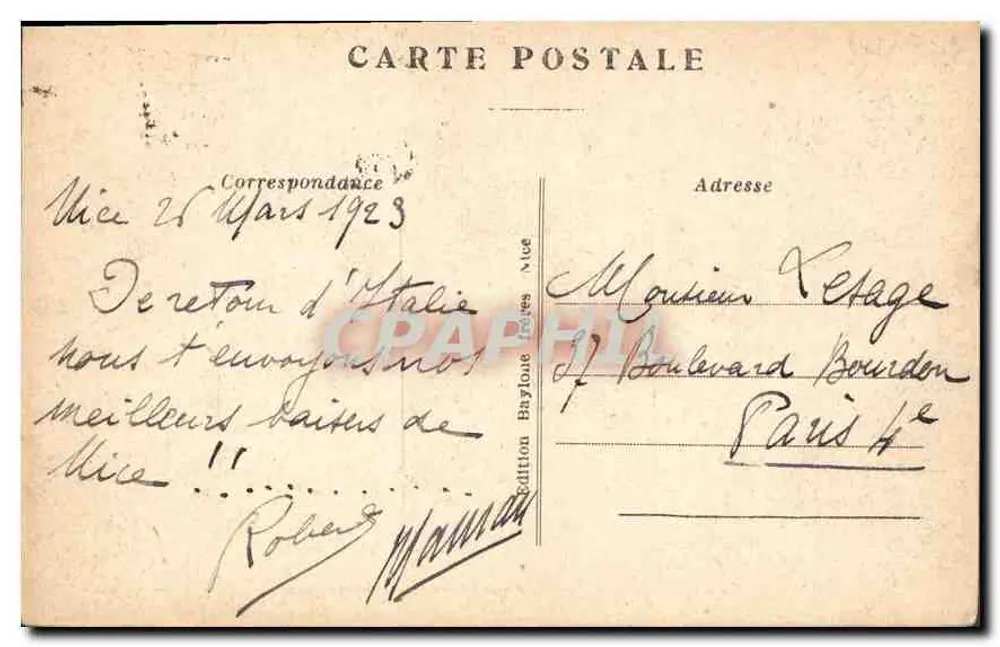 NICE – Jardin Albert-1er – Centenaire und Jetée-Promenade — Ausgabe Bayloue, Nr. 136 - Rückseite