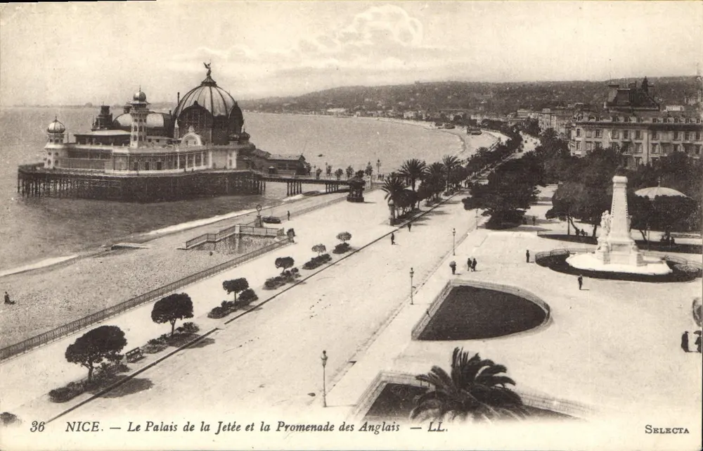 Nice — Das Palais de la Jetée und die Promenade des Anglais — Selecta, n°36 - Vorderseite