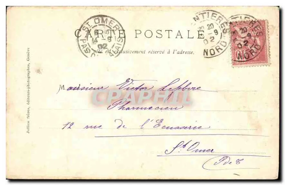 Porto da Belotte — J.J. 2818 — Julien Frères, Genebra - Verso