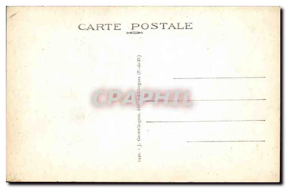 Pic des Trois Filles, nahe Sancy — Auvergne — J. Gouttefanges (P.-de-D.) - Rückseite