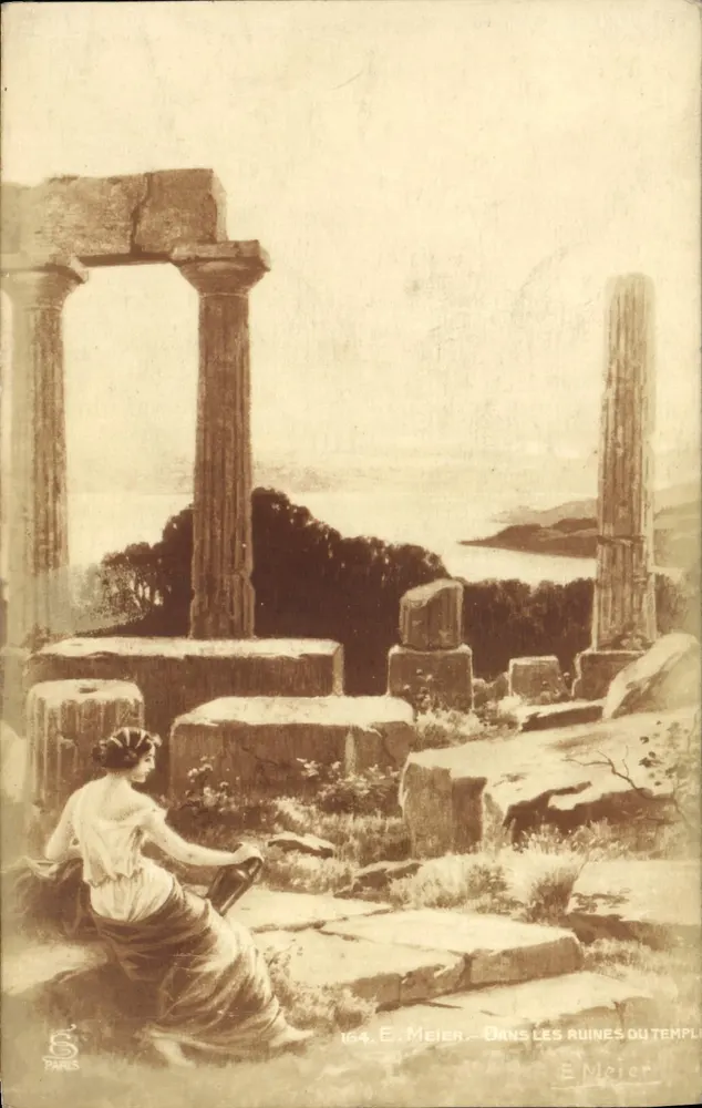 मंदिर के अवशेष — ई. मीयर — संख्या 164 - आगे