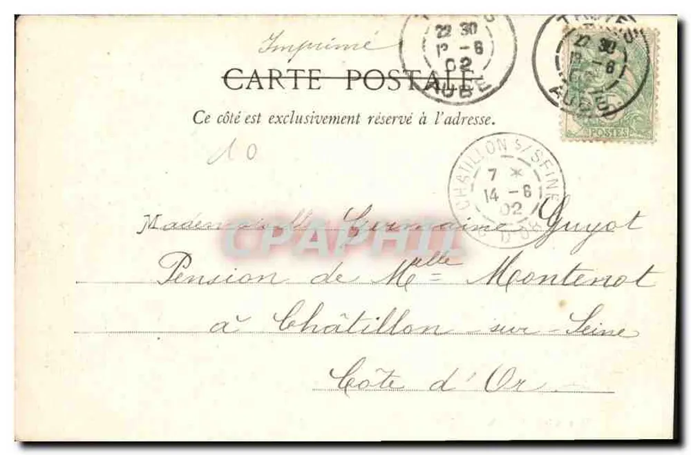 Ingresso laterale della Cattedrale — Troyes — Maison des Magasins (editore) n°10 - Verso