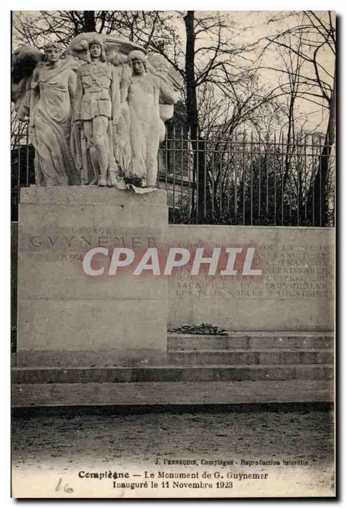 Compiegne — Der Denkmal für G. Guynemer — J. Pennecquin, Compiegne - Literale Nachbildung - Vorderseite
