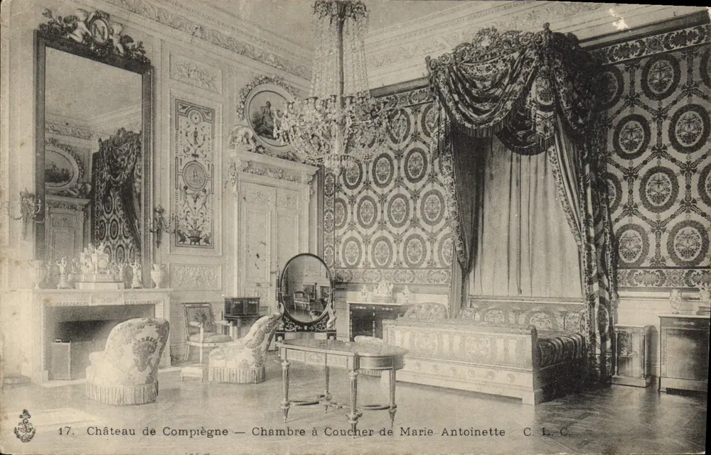 Schloss Compiègne — Schlafzimmer von Marie-Antoinette — C. L. C. - Vorderseite