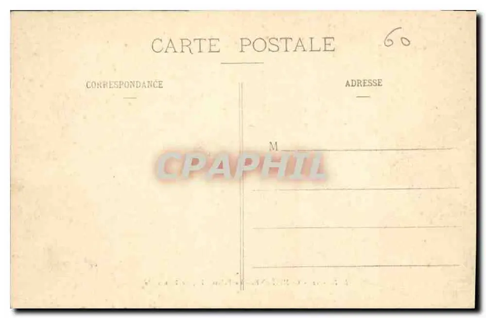 Compiègne — Pałac — Główna Fasada — E.D. — 12 — wydawca E.D. - Rewers