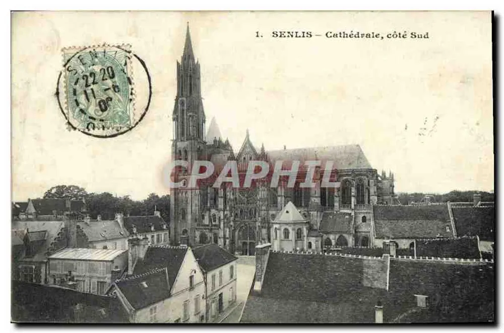 Senlis — Katedra, strona południowa — Marque E. V. F. Senlis nr 60/B - Awers