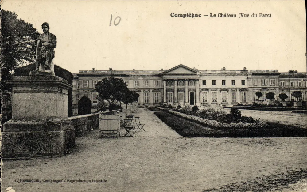 Compiègne — O Castelo (Vista do Parque) — J.J. Prenkquin, Compiègne - Frente