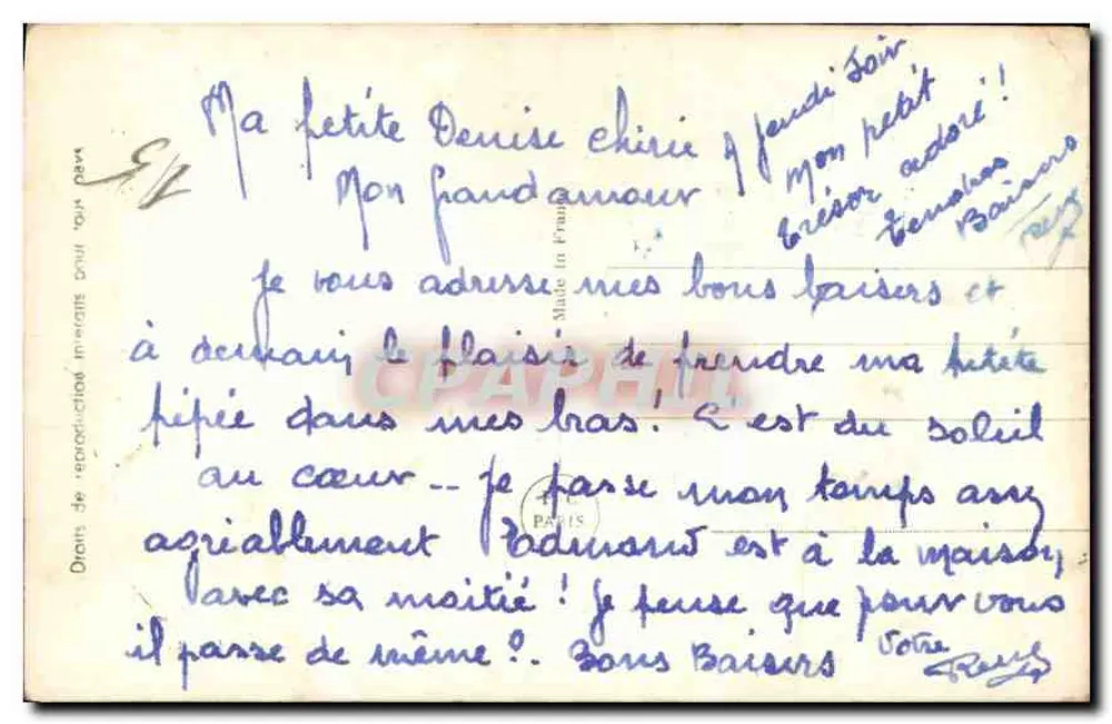 Eu te admiro — texto amoroso — PC 4778/4 - Verso