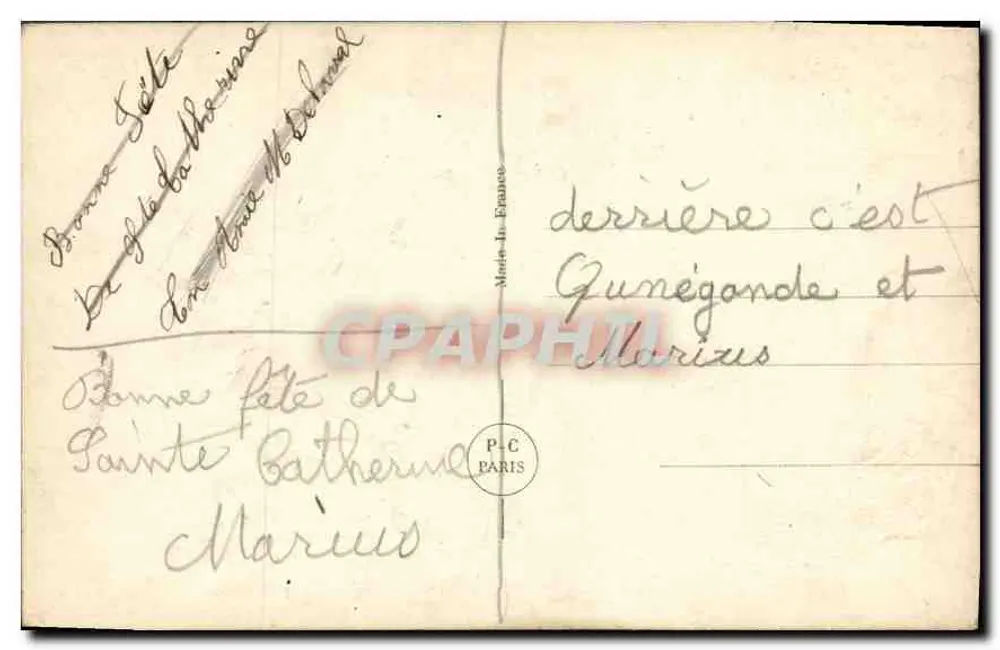 Santa Catarina — Parabéns — P.C. Paris n°3410 - Verso
