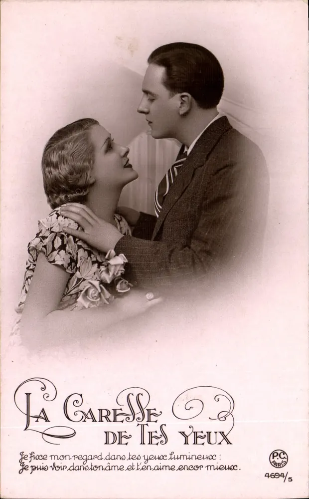 La Caressé de Tes Yeux — Liebesgedicht — PC Paris n°4694/5 - Vorderseite
